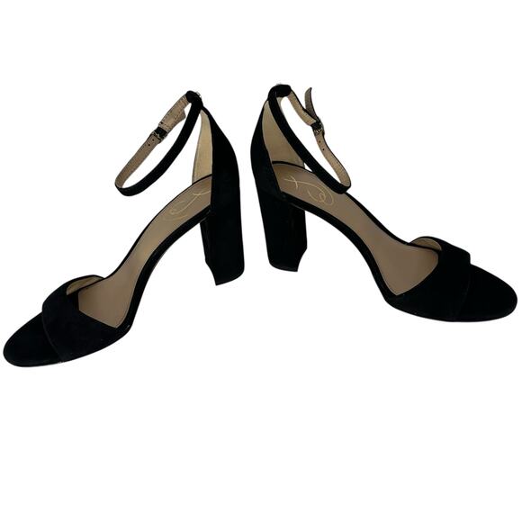Sam Edelman Robyn Black Suede Block Heel Sandals - Size 7.5M - Picture 3 of 7